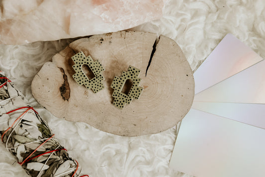 Aztec Hand Painted Studs